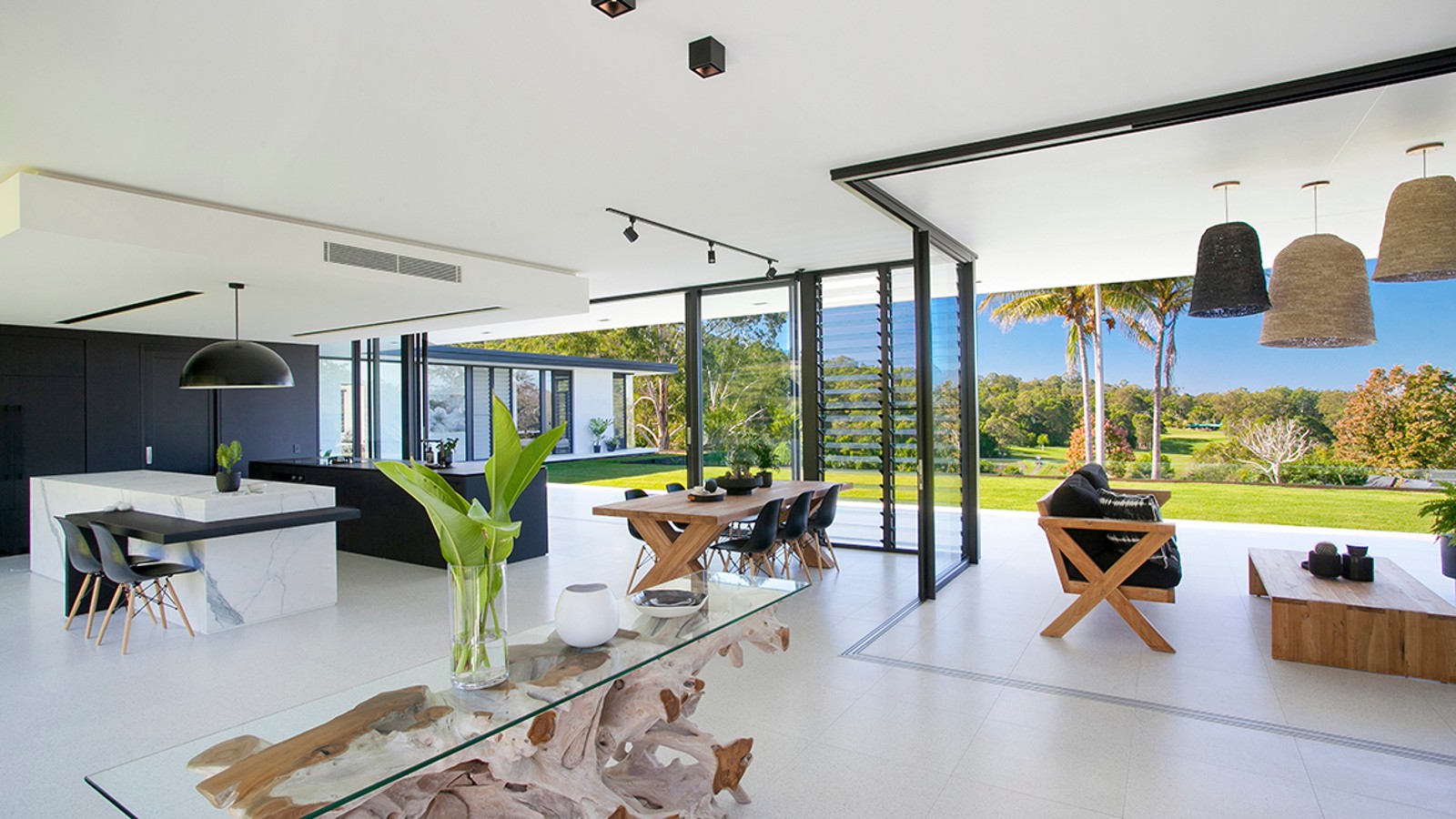 Doonan Glasshouse, living room Doonan Glasshouse, living room