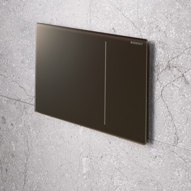 The glass Sigma 70 flush buttons in umbra
