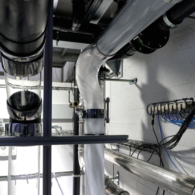 The Geberit drainage tower in Jona, Switzerland The Geberit drainage tower in Jona, Switzerland