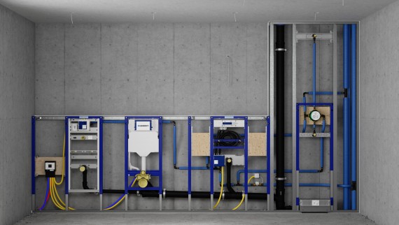 Geberit Duofix cisterns in a wall Geberit Duofix cisterns in a wall