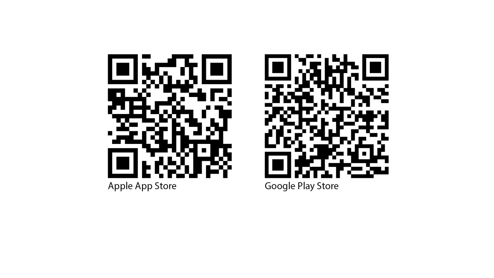 Geberit Control app QR codes for Apple and Android