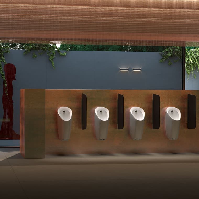 The Geberit Urinal separation wall The Geberit Urinal separation wall